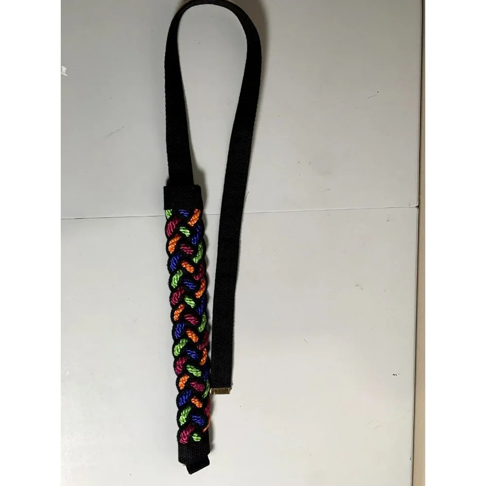 Vintage Statement Belt‎ Braided Womens Colorful 90s Strap Waist Retro